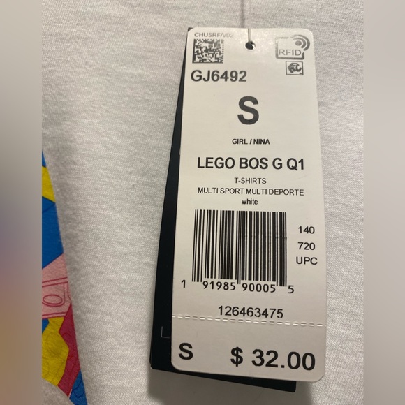 NWT ADIDAS x LEGO Child Tee - Picture 2 of 9
